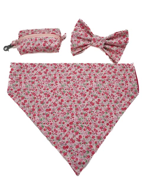 lovely little pink flowers dog accessories