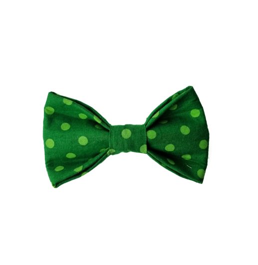 Green Polka Dot Dog Bow or Bow Tie